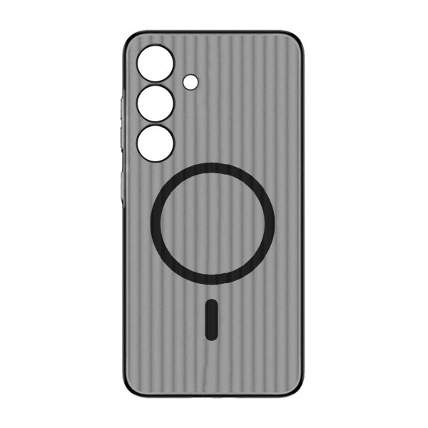 Samsung Galaxy S24 Plus Cover Bølgeplade MagSafe Sort