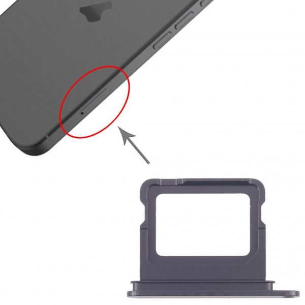 SIM-kortholder til iPhone 17 - Sort