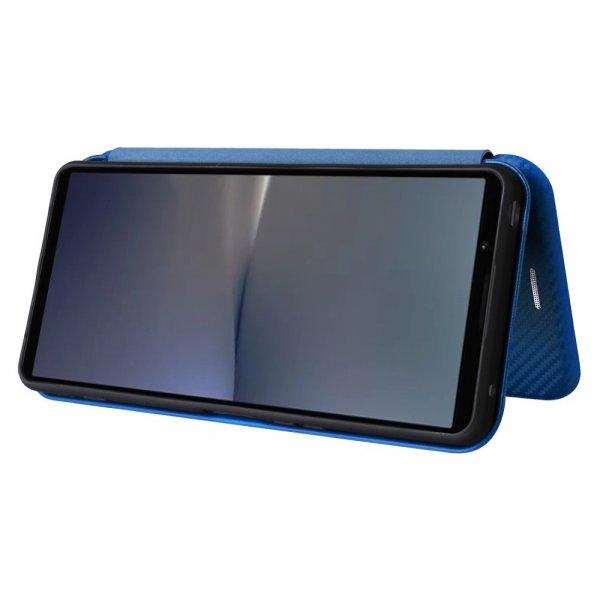 Sony Xperia 1 VI Etui Kulfibertekstur Blå