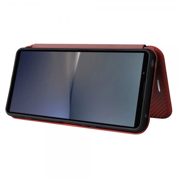 Sony Xperia 1 VI Etui Kulfibertekstur Brun