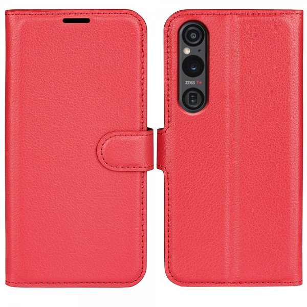 Sony Xperia 1 VI Etui Litchi Rød