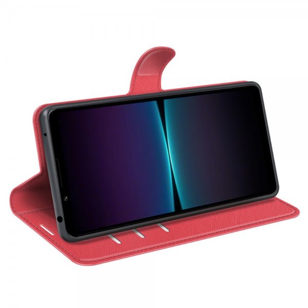Sony Xperia 1 VI Etui Litchi Rød
