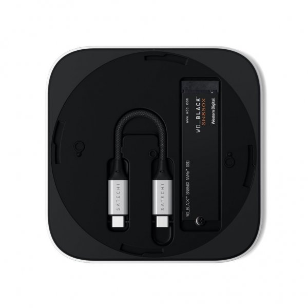 USB4 Slim NVMe SSD-kabinet Sølv