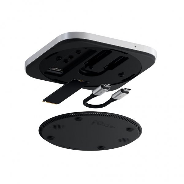 USB4 Slim NVMe SSD-kabinet Sølv