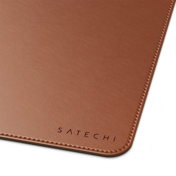 Vegan-Leather Premium Desk Mat Brun
