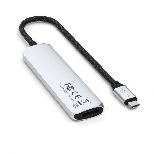 4-in-1 USB-C Slim Multiport Adapter 4K Sølv