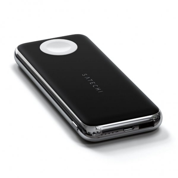 Quatro Powerbank med inbyggd Qi-laddning och Apple Watch laddning