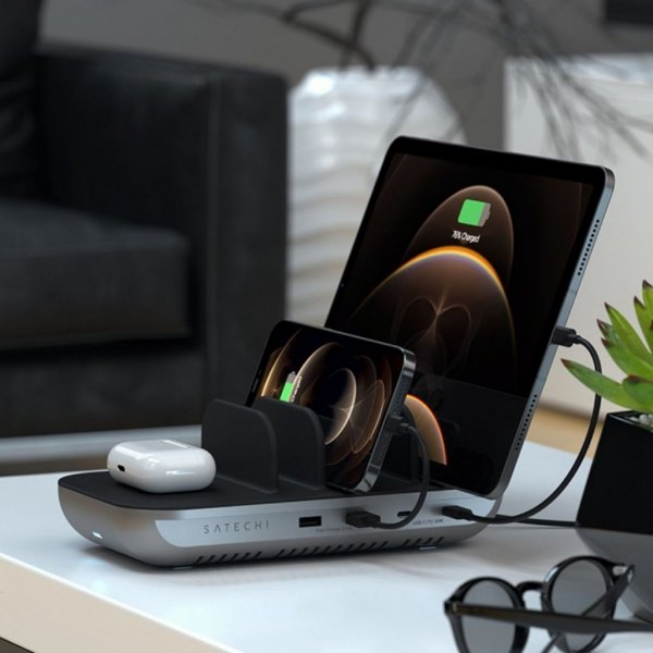 Dock5 USB-laddningsstation med trådlös laddning