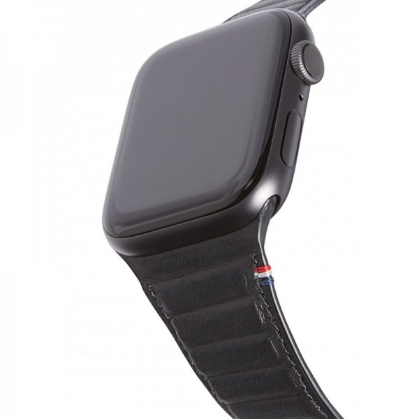 Leather Magnetic Traction Strap Apple Watch 44/45/46mm/Apple Watch Ultra Black