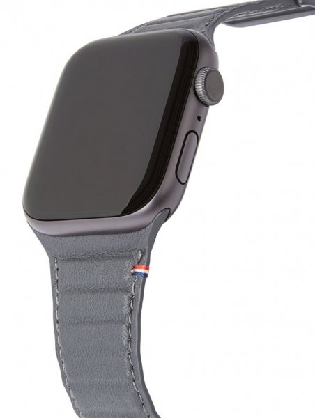 Leather Magnetic Traction Strap Apple Watch 38/40/41mm Antracite