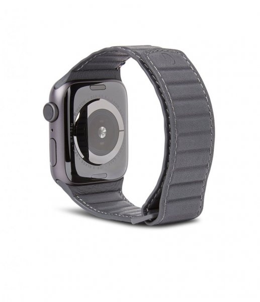 Leather Magnetic Traction Strap Apple Watch 38/40/41/42mm Antracite