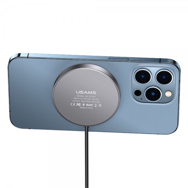 Trådlös Laddare US-CD183 Aluminium 15W MagSafe