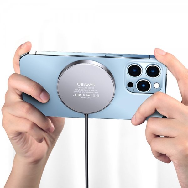 Trådlös Laddare US-CD183 Aluminium 15W MagSafe