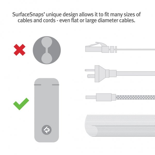 Kabelholder CableSnap Stay Dove Grey
