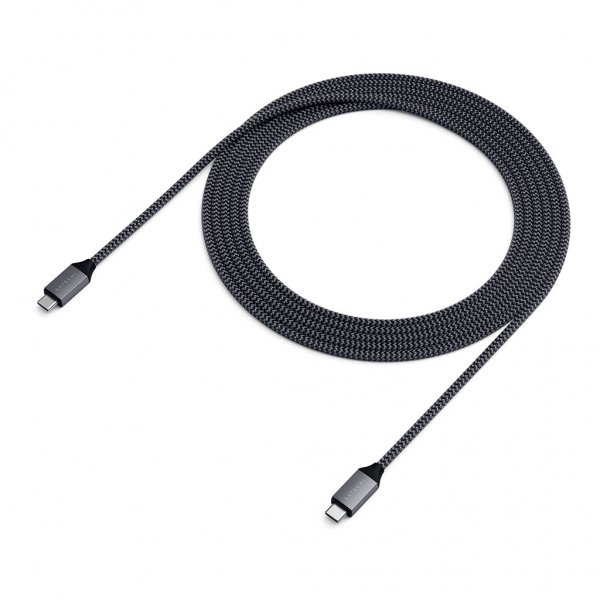 USB-C till USB-C Kabel 2m Grå