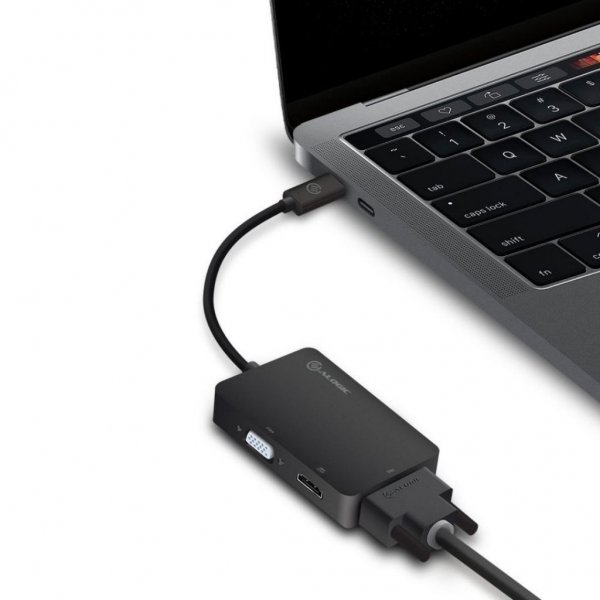 3-i-1 USB-C HDMI DVI VGA-adapter