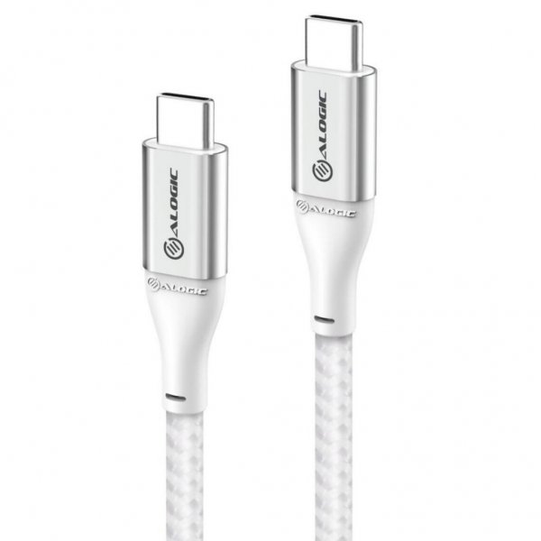 Ultra USB-C till USB-C kabel 5A/480Mbps 30 centimeter Silver