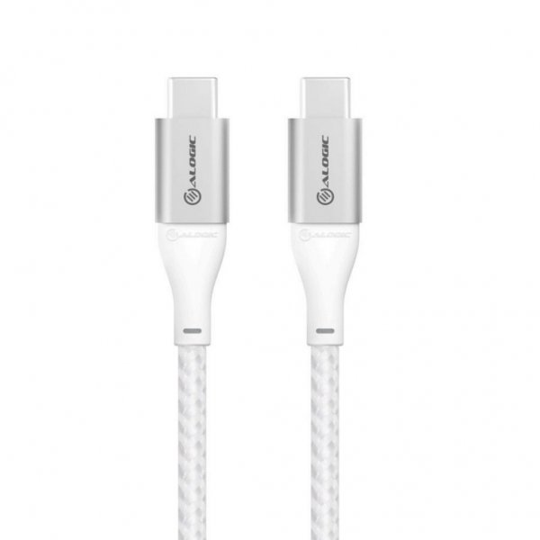 Ultra USB-C till USB-C Kabel 5A/480Mbps 30 cm Sølv