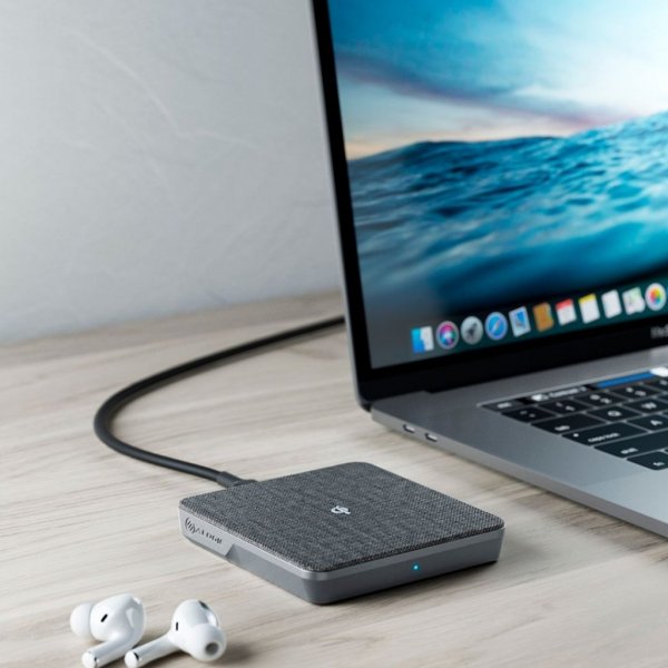 Trådløs Oplader Qi laddning 10W - med USB-A till USB-C Kabel Space Grey
