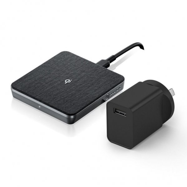 Trådløs Oplader Qi laddning 10W - med USB-A till USB-C Kabel Space Grey