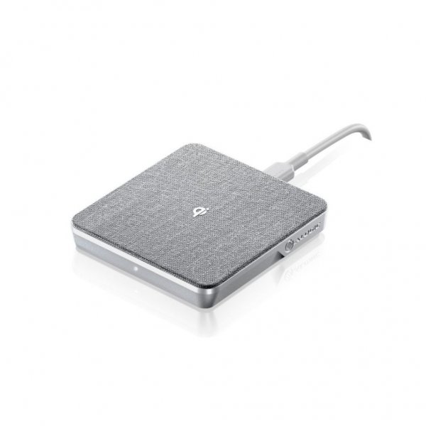 Trådløs Oplader Qi laddning 10W - med USB-A till USB-C Kabel Sølv