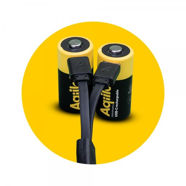 Rechargeable CR123A Battery USB-C 2-pack