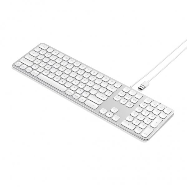 Tastatur med trådbunden USB anslutning Nordisk Layout Sølv