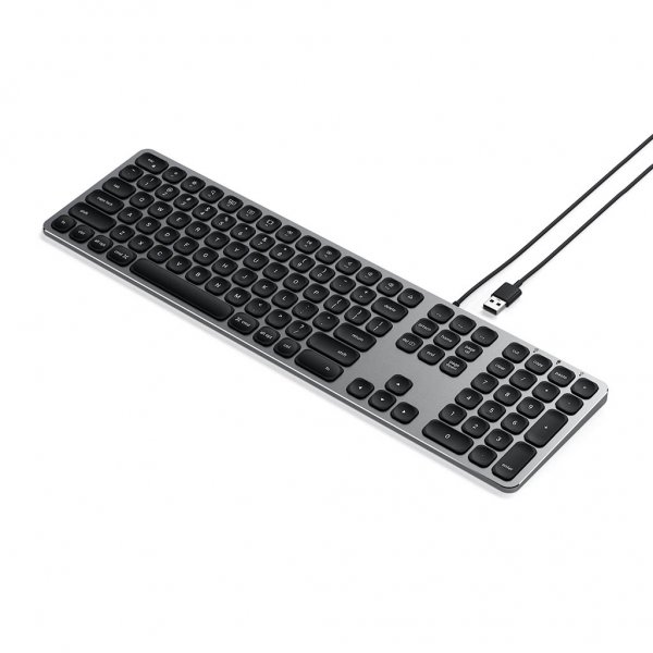Tastatur med trådbunden USB anslutning Nordisk Layout Space Gray
