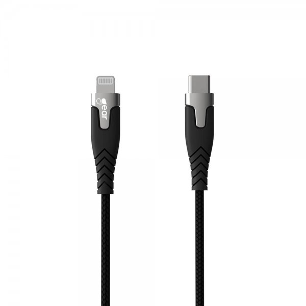 USB-C/Lightning Kabel Kevlar 1.5 meter Svart