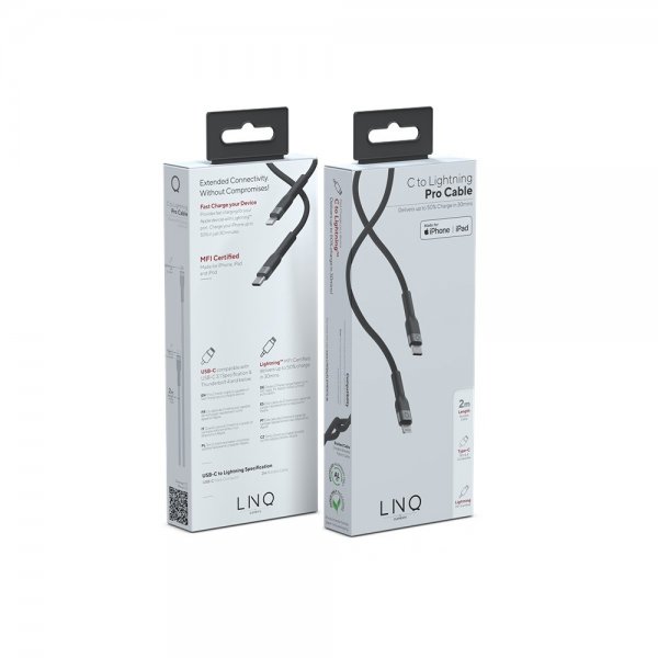 USB-C till Lightning kabel MFI 2m