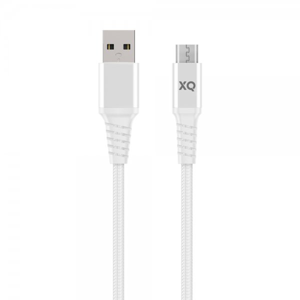 USB till Micro USB Kabel Flätad Extra Stark 2 m Hvid