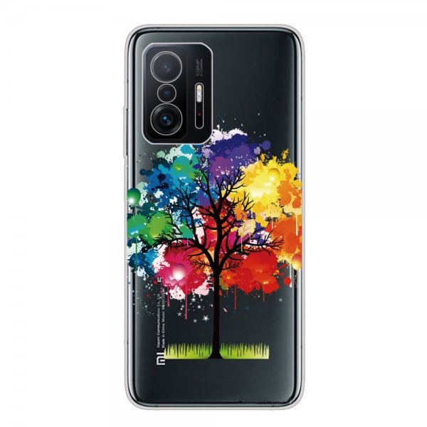 Xiaomi 11T/11T Pro Cover Motiv Farverig Træ