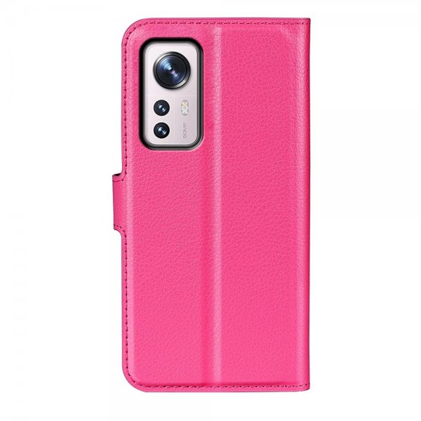 Xiaomi 12/12X Etui Litchi Magenta