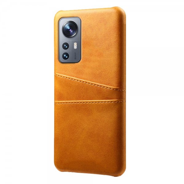 Xiaomi 12/12X Cover med Kortholder til to kort Lysebrun
