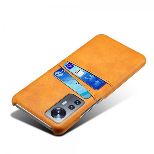 Xiaomi 12/12X Cover med Kortholder til to kort Lysebrun