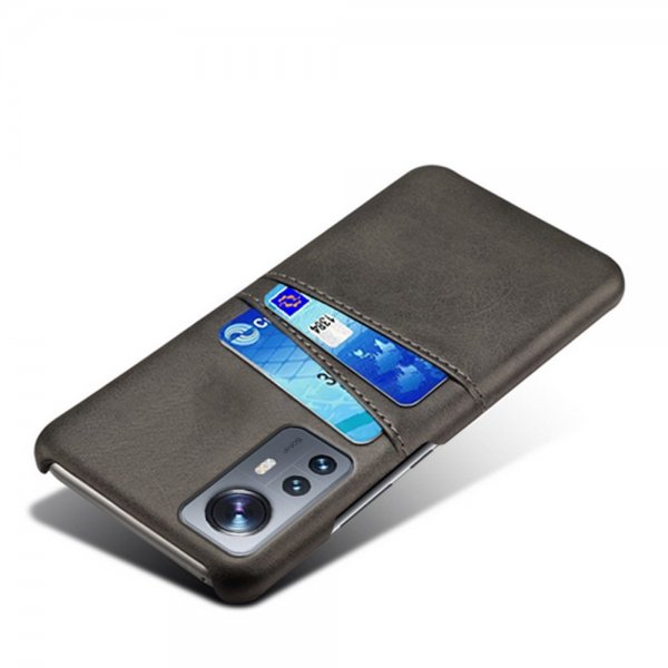 Xiaomi 12/12X Cover med Kortholder til to kort Sort