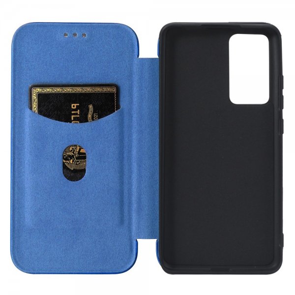 Xiaomi 12 Pro Etui Kulfibertekstur Blå