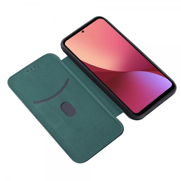 Xiaomi 12 Pro Etui Kulfibertekstur Grøn