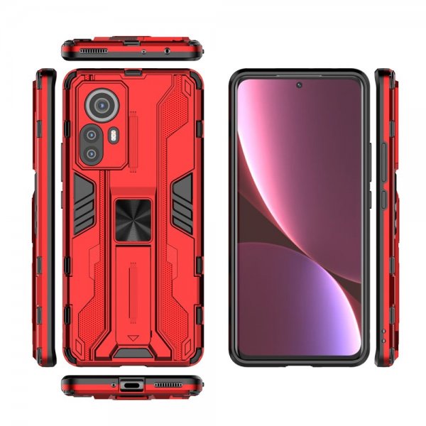 Xiaomi 12 Pro Cover Stativfunktion Rød