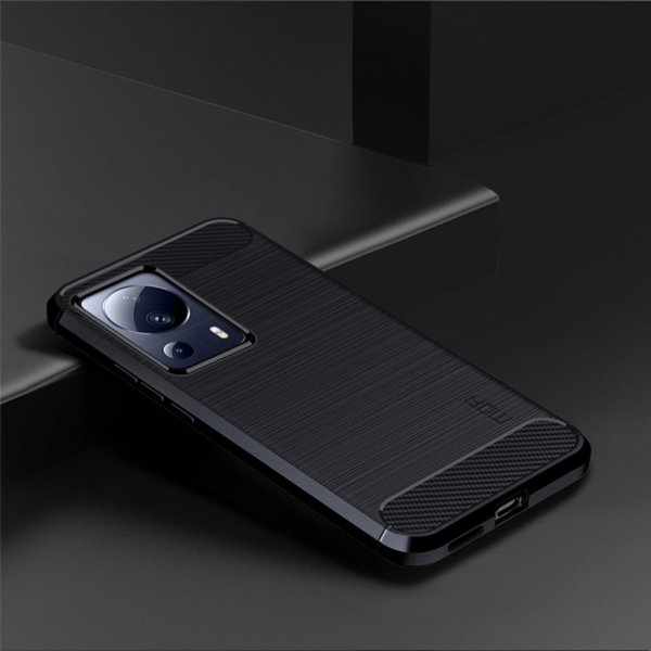 Xiaomi 13 Lite Cover Børstet Karbonfibertekstur Blå