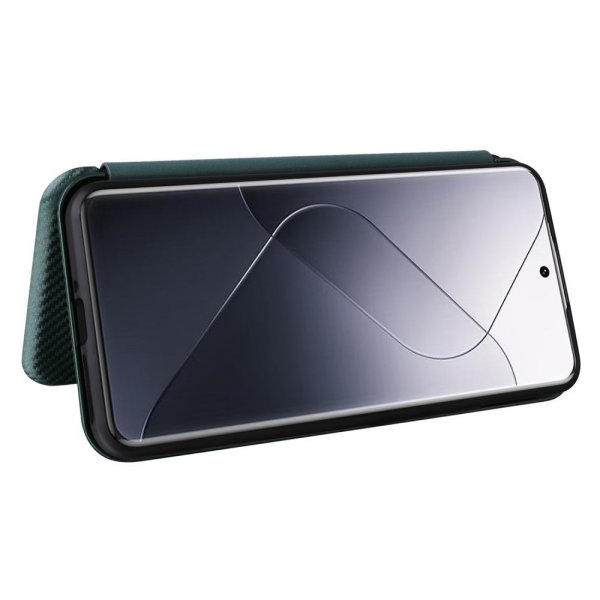 Xiaomi 14 Etui Kulfibertekstur Grøn