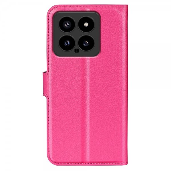Xiaomi 14 Etui Litchi Magenta
