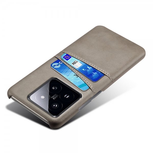 Xiaomi 14 Cover med Kortholder til to kort Grå