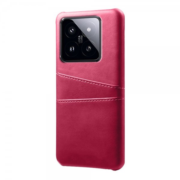 Xiaomi 14 Cover med Kortholder til to kort Magenta