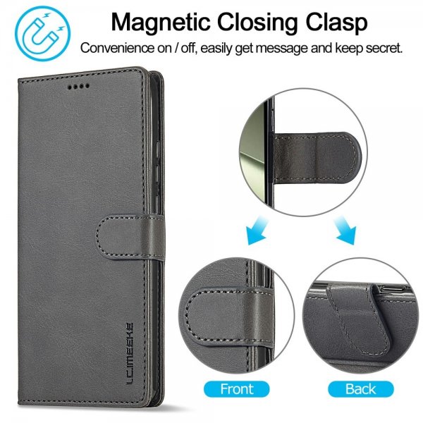 Xiaomi 14T Etui med Kortholder Stativfunktion Grå