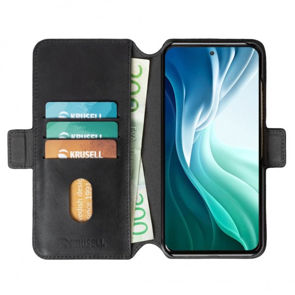 Xiaomi Mi 11i Etui Leather PhoneWallet Sort