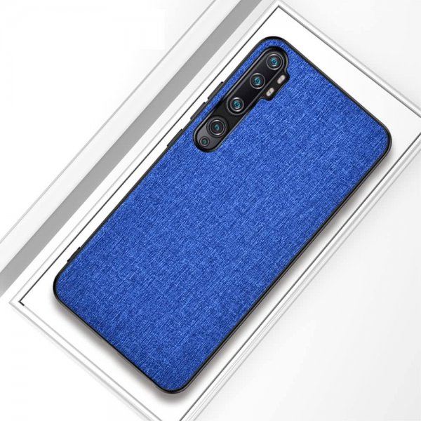 Xiaomi Mi Note 10/Mi Note 10 Pro Cover Stoftextur Mørkeblå