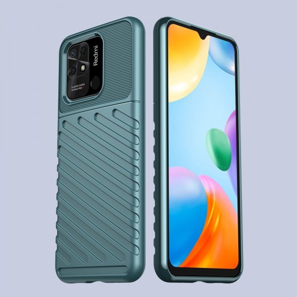 Xiaomi Redmi 10C Deksel Thunder Series Grønn