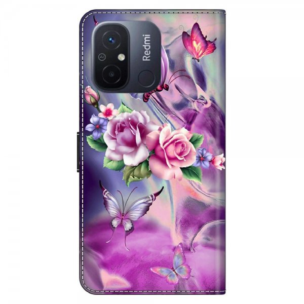 Xiaomi Redmi 12C Etui Motiv Sommerfugle Og Blomster