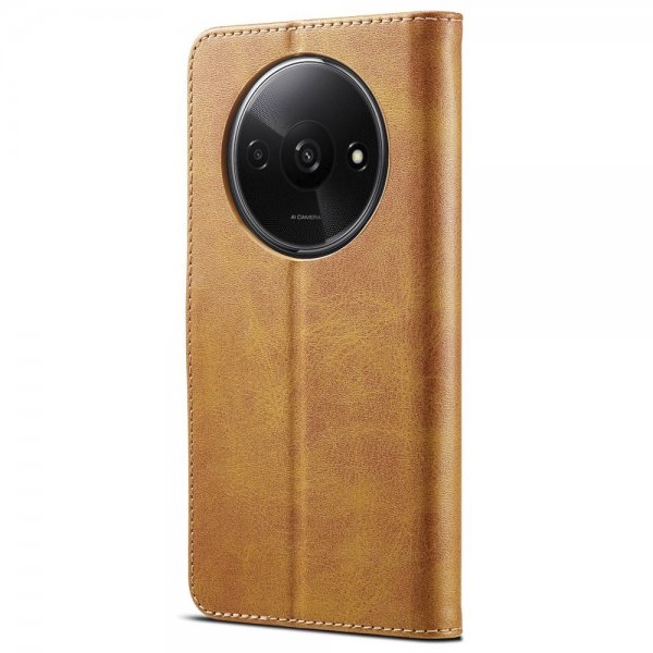 Xiaomi Redmi A3 Etui med Kortholder Stativfunktion Lysebrun